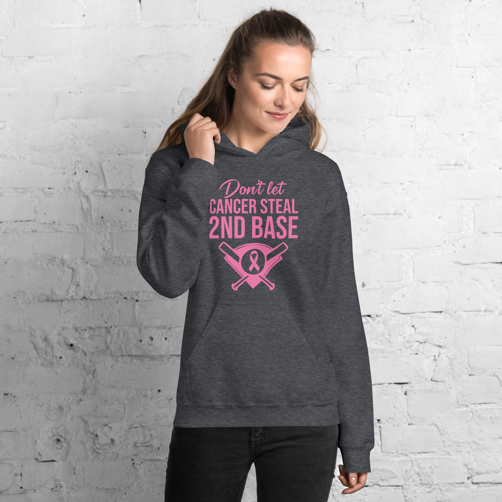 Don't let Cancer Steal 2nd Base Unisex Hoodie