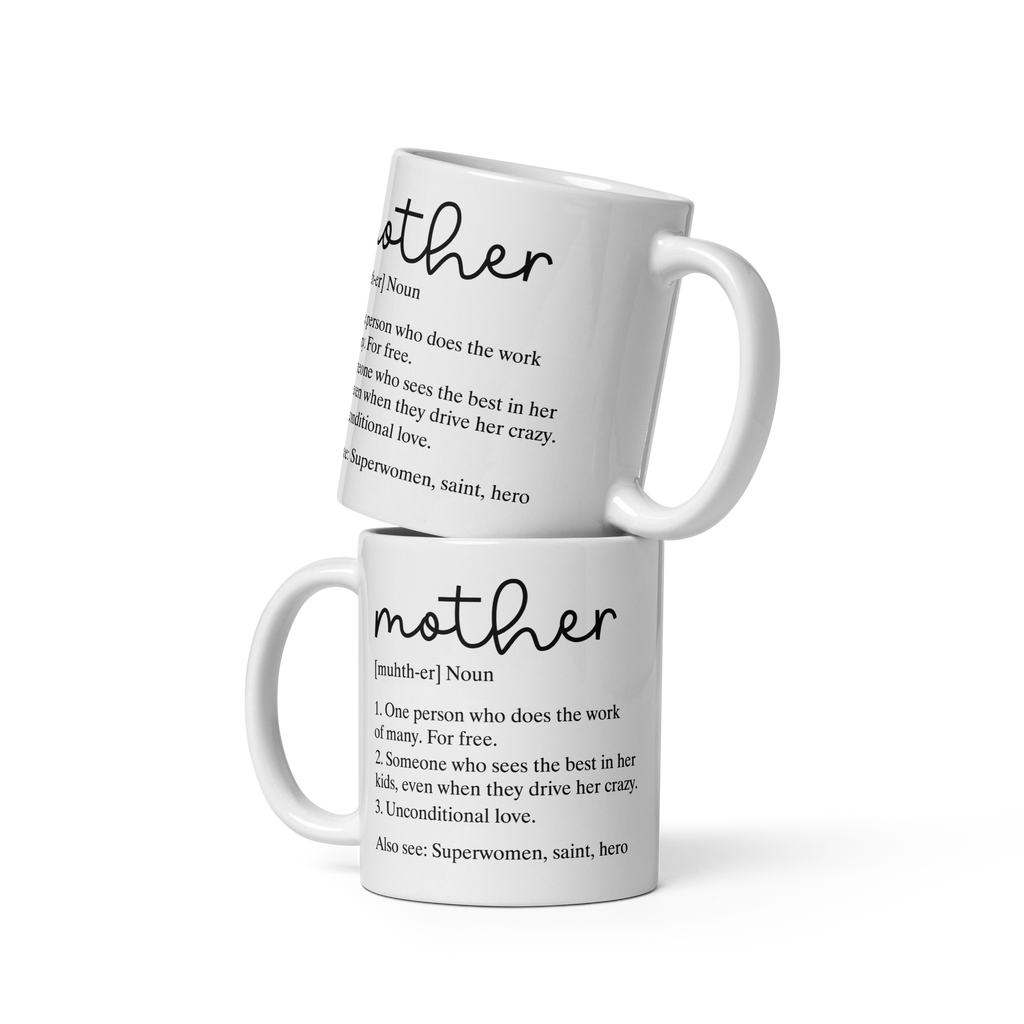 Mother White glossy mug