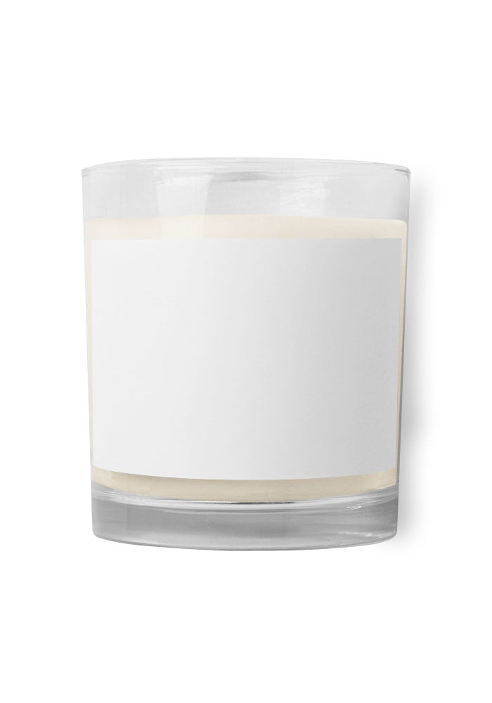 Personalize Soy Wax Candle In A Clear Glass Jar