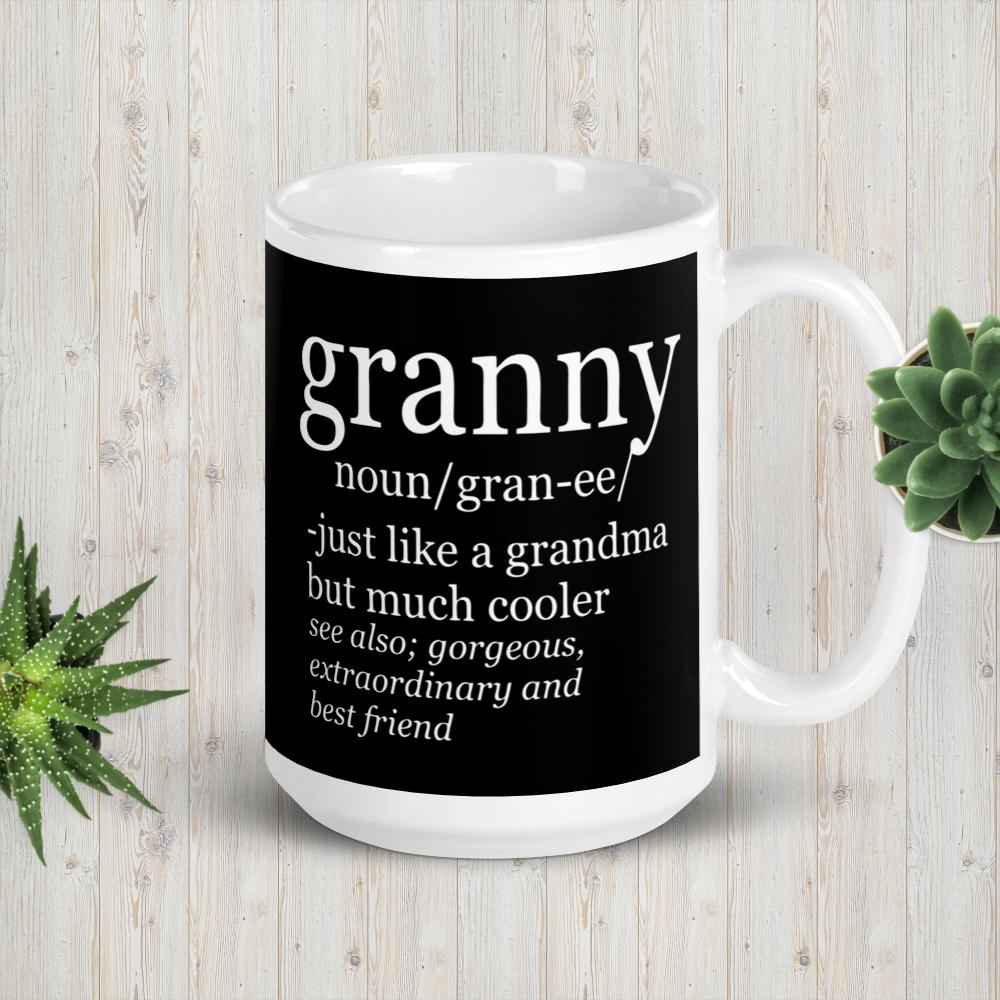 Granny Definition 2 black - glossy mug