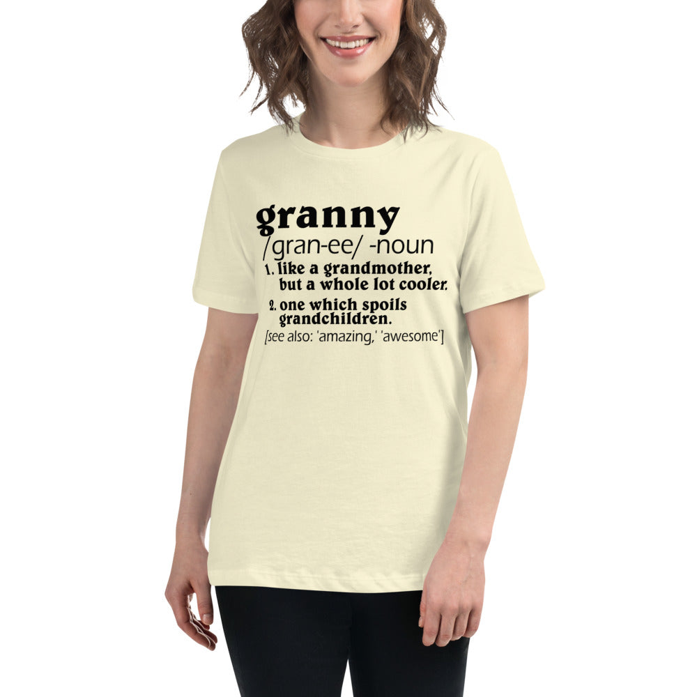 Granny Definition 1 Black - Women's Relaxed T-Shirt
