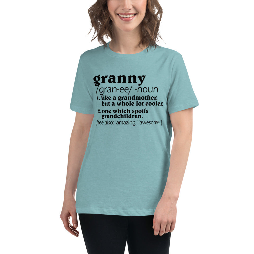 Granny Definition 1 Black - Women's Relaxed T-Shirt