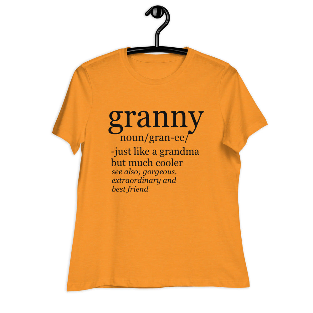 Granny Definition 2 Black - Women's Relaxed T-Shirt
