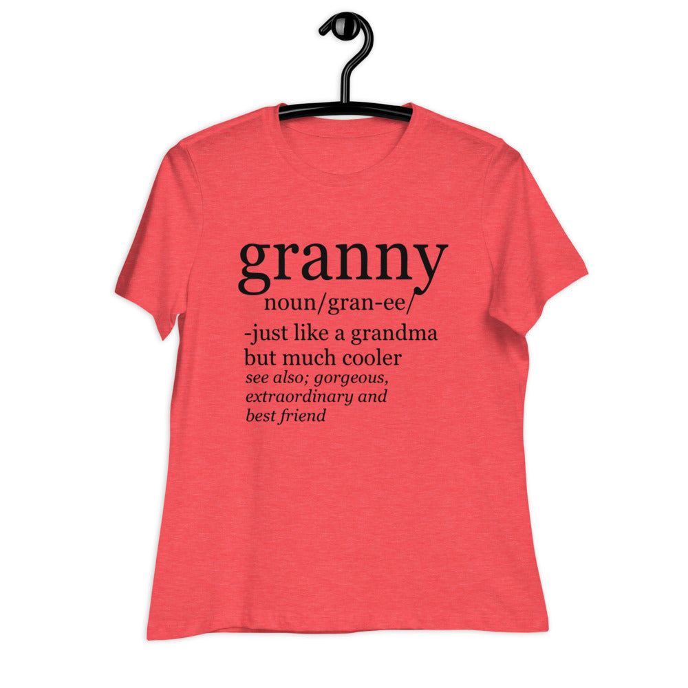 Granny Definition 2 Black - Women's Relaxed T-Shirt
