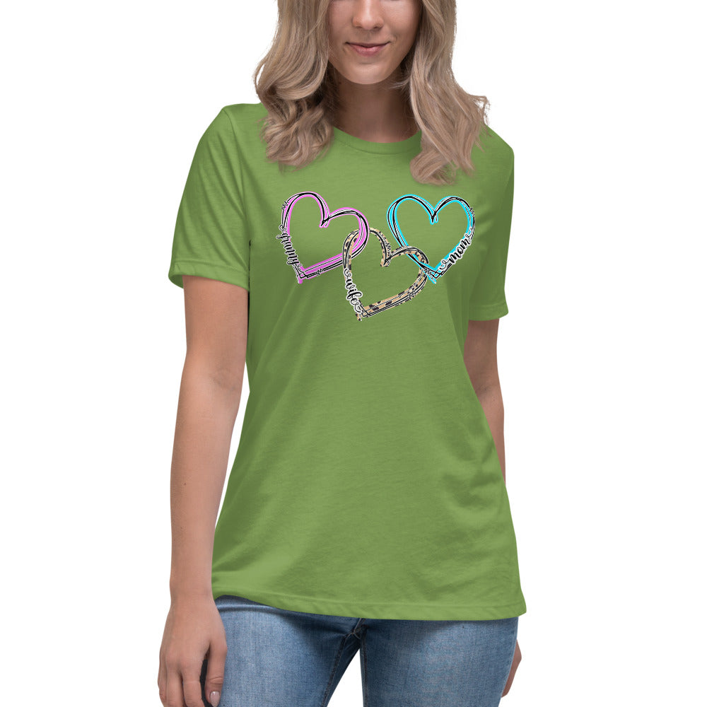 Wife Mom Granny Hearts - Women's Relaxed T-Shirt