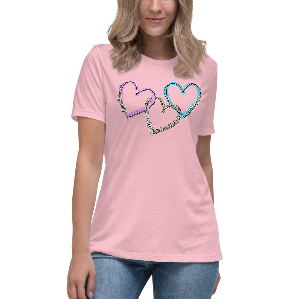 Wife Mom Granny Hearts - Women's Relaxed T-Shirt