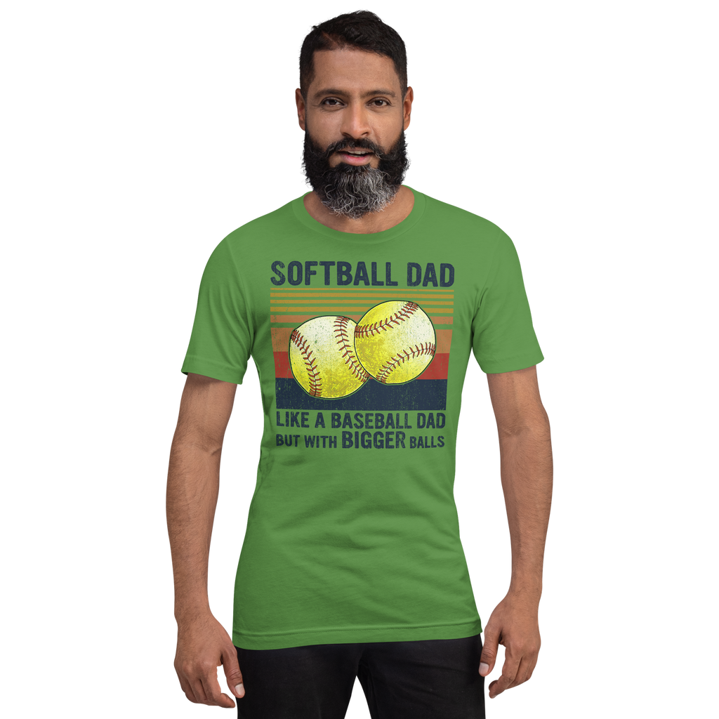 Softball Dad two softballs Unisex t-shirt