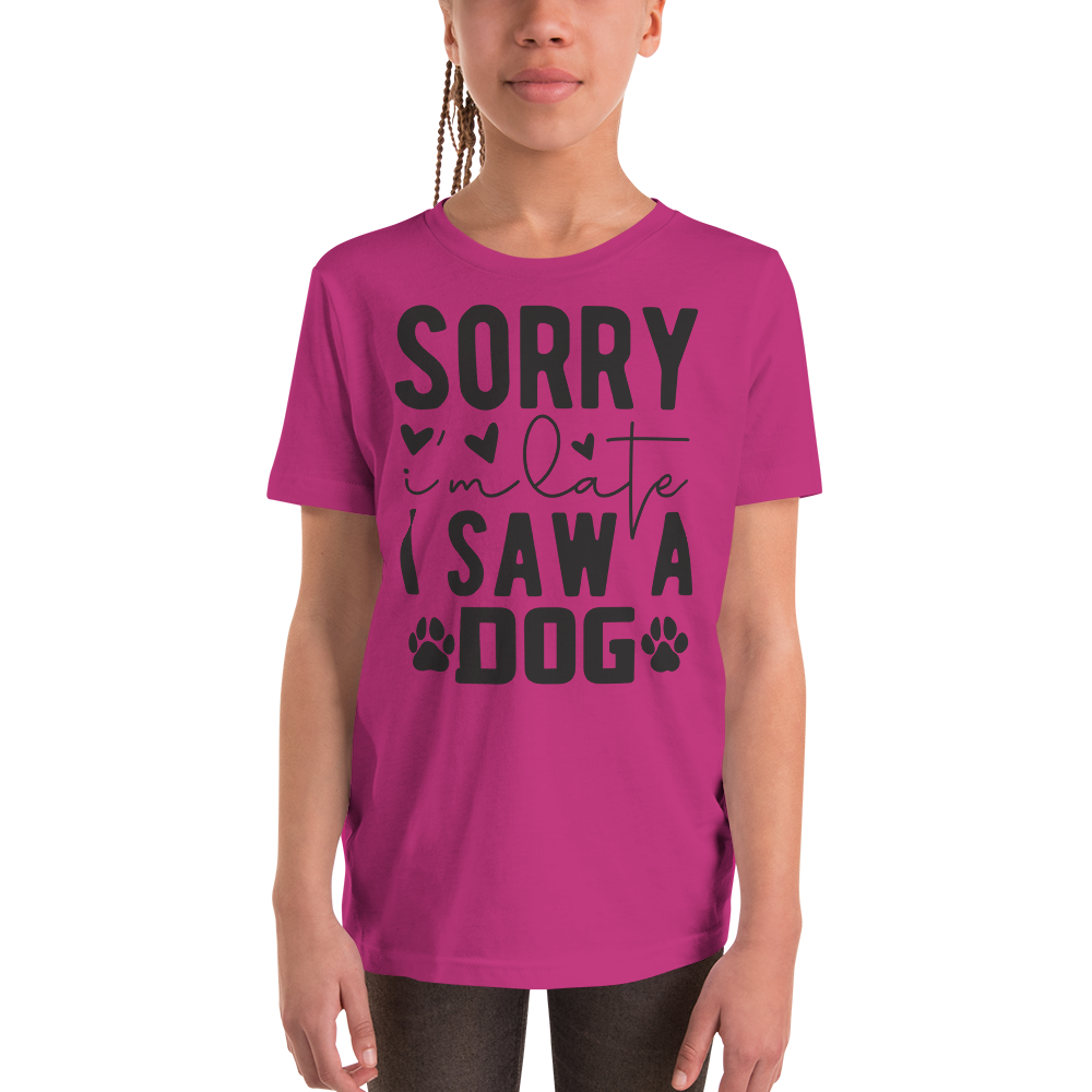 Sorry I'm Late I Saw A Dog Child Short Sleeve T-Shirt